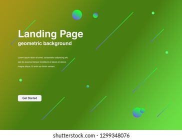 Minimal geometric background Dynamic shapes composition for landing page