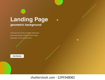 Minimal geometric background Dynamic shapes composition for landing page