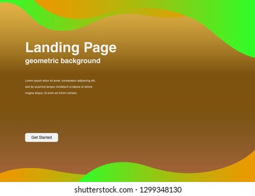 Minimal geometric background Dynamic shapes composition for landing page