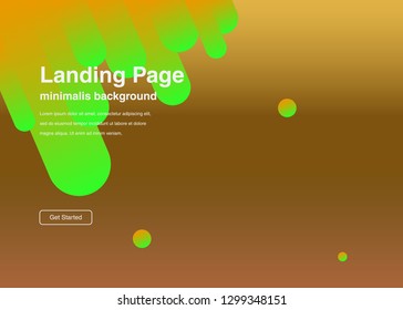 Minimal geometric background Dynamic shapes composition for landing page