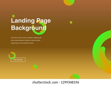 Minimal geometric background Dynamic shapes composition for landing page