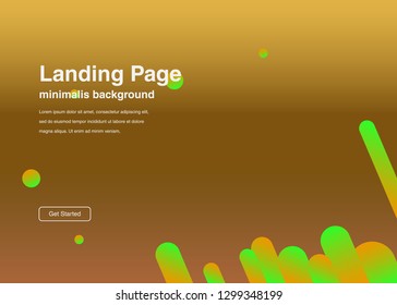 Minimal geometric background Dynamic shapes composition for landing page