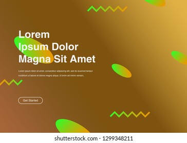 Minimal geometric background Dynamic shapes composition for landing page