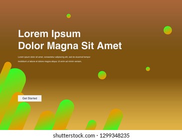 Minimal geometric background Dynamic shapes composition for landing page