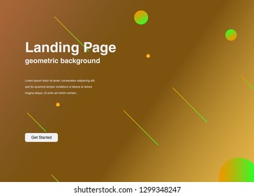 Minimal geometric background Dynamic shapes composition for landing page