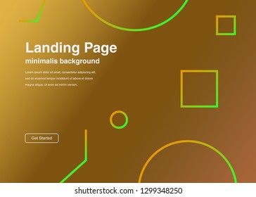 Minimal geometric background Dynamic shapes composition for landing page