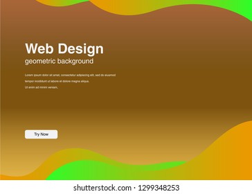Minimal geometric background Dynamic shapes composition for landing page