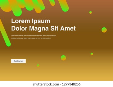 Minimal geometric background Dynamic shapes composition for landing page