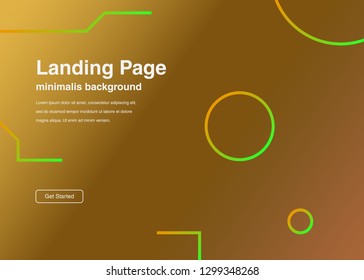 Minimal geometric background Dynamic shapes composition for landing page
