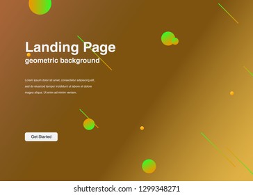 Minimal geometric background Dynamic shapes composition for landing page