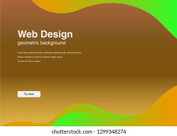 Minimal geometric background Dynamic shapes composition for landing page