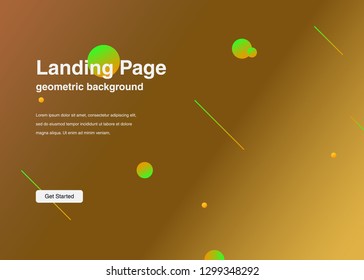 Minimal geometric background Dynamic shapes composition for landing page