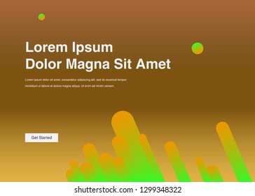 Minimal geometric background Dynamic shapes composition for landing page