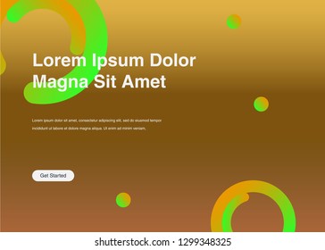 Minimal geometric background Dynamic shapes composition for landing page