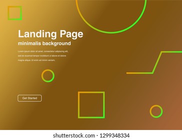 Minimal geometric background Dynamic shapes composition for landing page