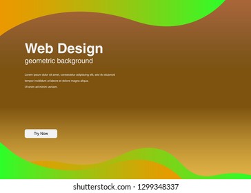 Minimal geometric background Dynamic shapes composition for landing page