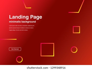 Minimal geometric background Dynamic shapes composition for landing page