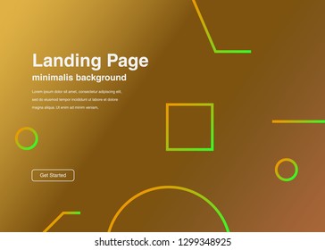 Minimal geometric background Dynamic shapes composition for landing page