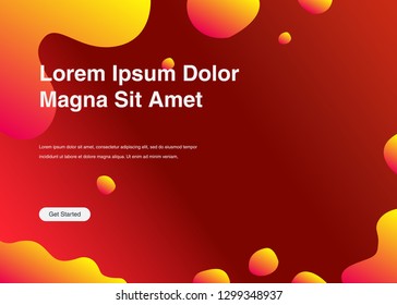 Minimal geometric background Dynamic shapes composition for landing page