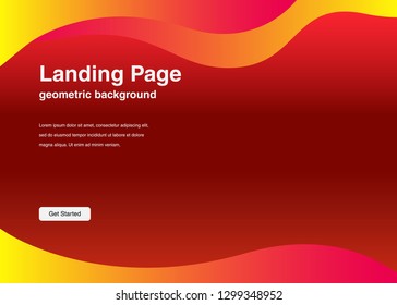Minimal geometric background Dynamic shapes composition for landing page