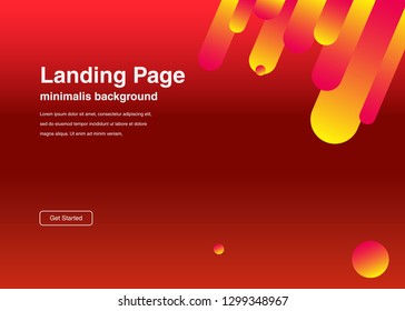 Minimal geometric background Dynamic shapes composition for landing page