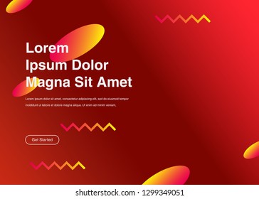 Minimal geometric background Dynamic shapes composition for landing page