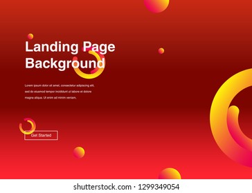 Minimal geometric background Dynamic shapes composition for landing page