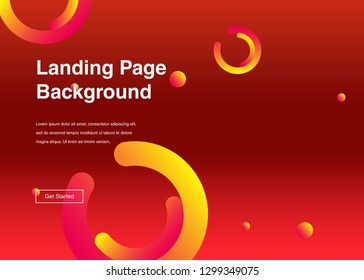 Minimal geometric background Dynamic shapes composition for landing page