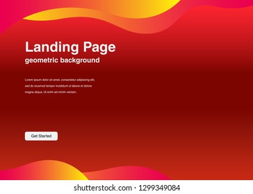 Minimal geometric background Dynamic shapes composition for landing page