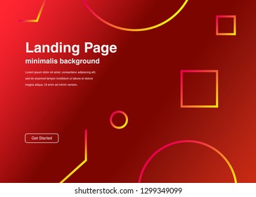 Minimal geometric background Dynamic shapes composition for landing page