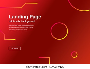 Minimal geometric background Dynamic shapes composition for landing page