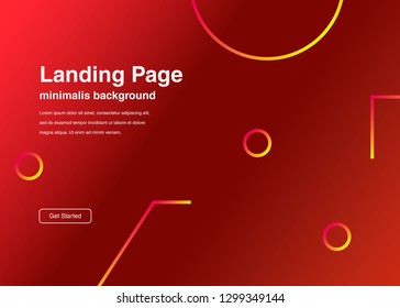 Minimal geometric background Dynamic shapes composition for landing page