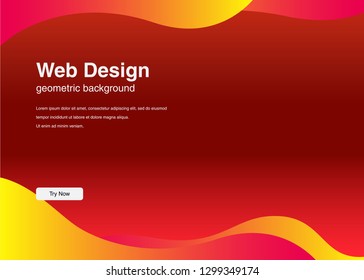 Minimal geometric background Dynamic shapes composition for landing page