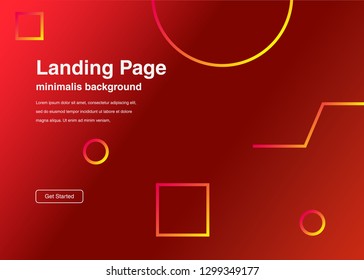 Minimal geometric background Dynamic shapes composition for landing page
