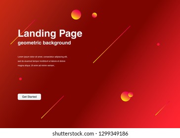 Minimal geometric background Dynamic shapes composition for landing page