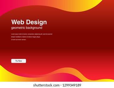 Minimal geometric background Dynamic shapes composition for landing page