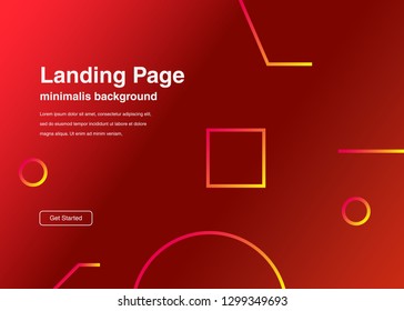 Minimal geometric background Dynamic shapes composition for landing page