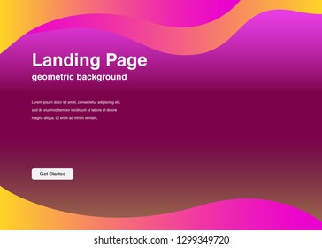 Minimal geometric background Dynamic shapes composition for landing page