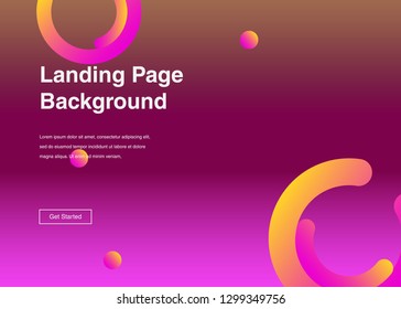 Minimal geometric background Dynamic shapes composition for landing page