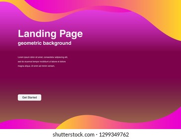Minimal geometric background Dynamic shapes composition for landing page