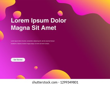 Minimal geometric background Dynamic shapes composition for landing page
