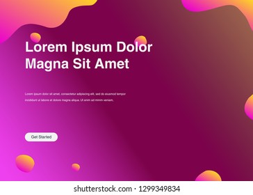 Minimal geometric background Dynamic shapes composition for landing page