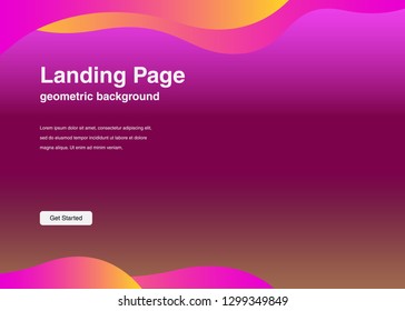 Minimal geometric background Dynamic shapes composition for landing page