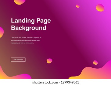 Minimal geometric background Dynamic shapes composition for landing page