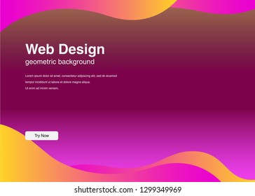 Minimal geometric background Dynamic shapes composition for landing page