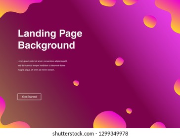 Minimal geometric background Dynamic shapes composition for landing page