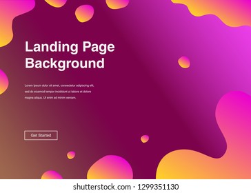 Minimal geometric background Dynamic shapes composition for landing page