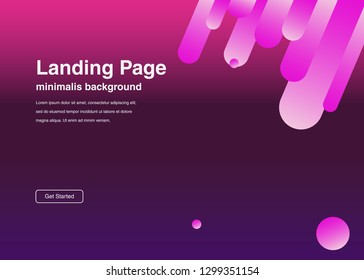 Minimal geometric background Dynamic shapes composition for landing page