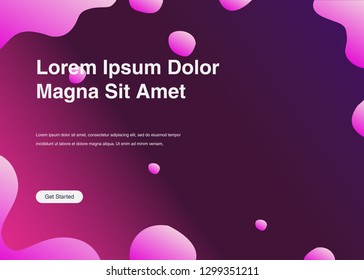 Minimal geometric background Dynamic shapes composition for landing page