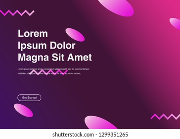 Minimal geometric background Dynamic shapes composition for landing page